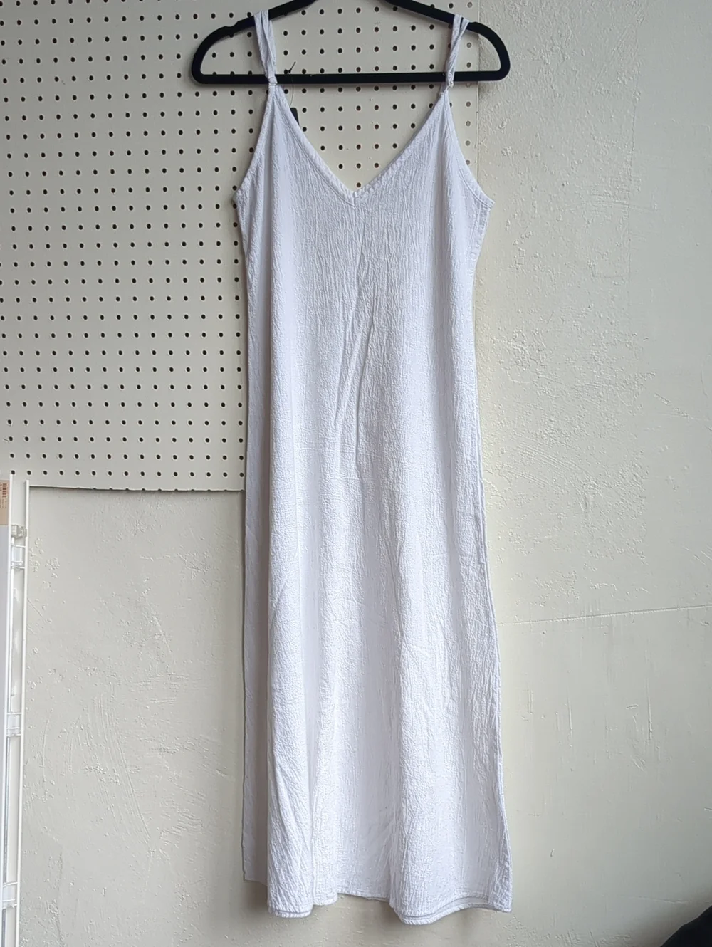 White V-Neck Maxi Dress